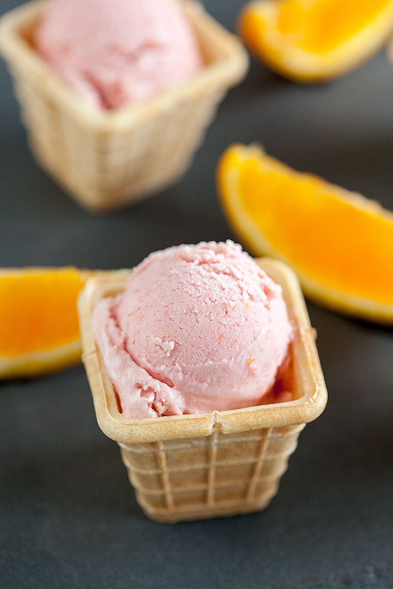Rhubarb orange ice cream