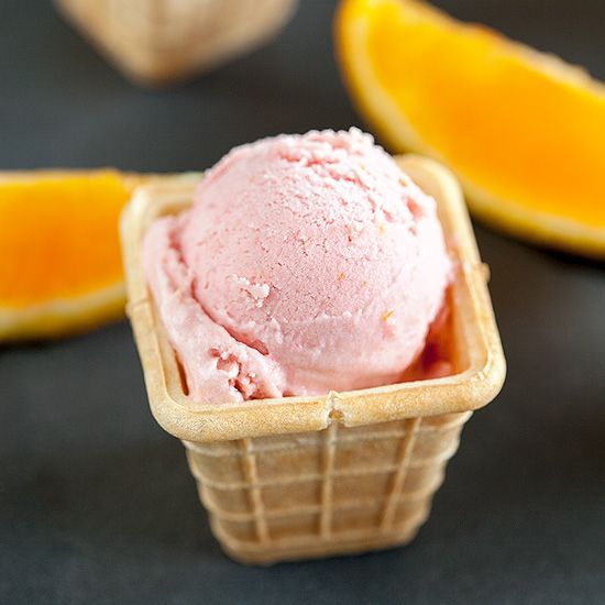 Rhubarb orange ice cream