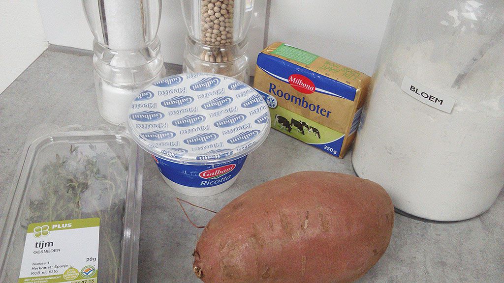 Sweet potato gnocchi ingredients