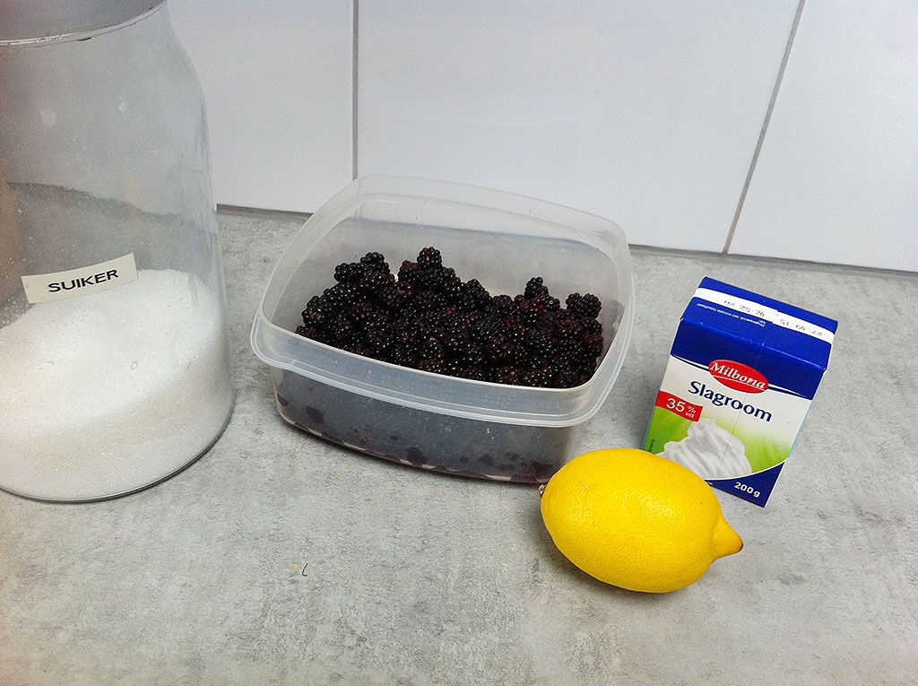 Blackberry ice cream ingredients