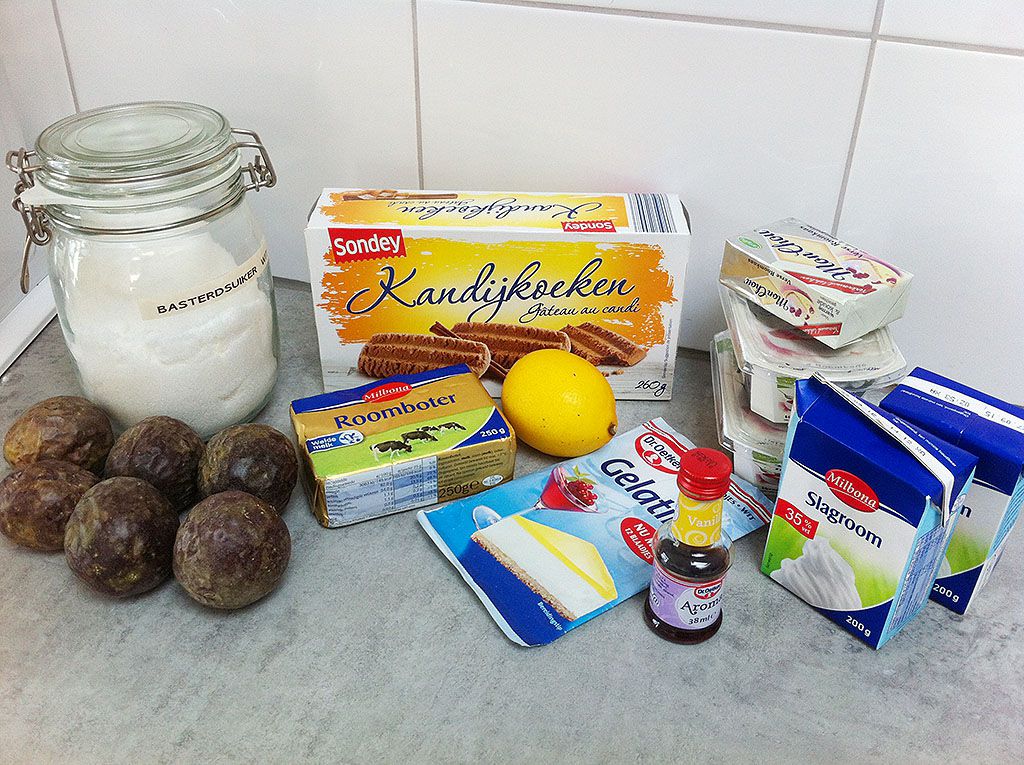 No-bake passionfruit cheesecake ingredients