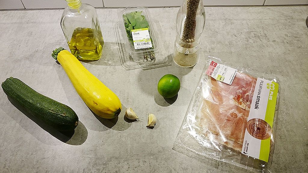 Zucchini skewers ingredients