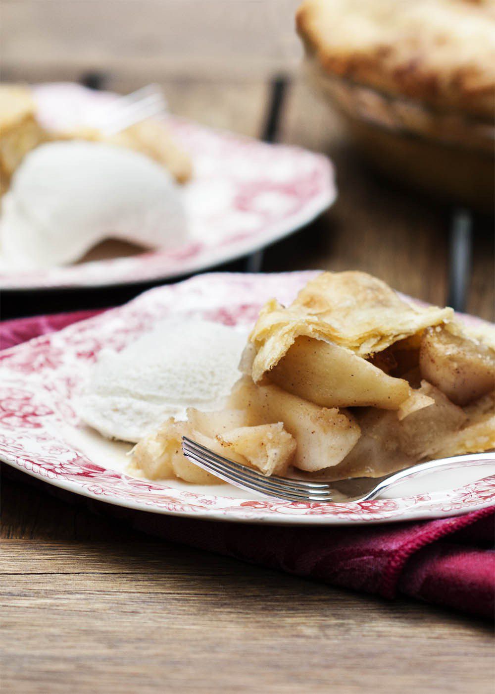 Home-made deep dish apple pie
