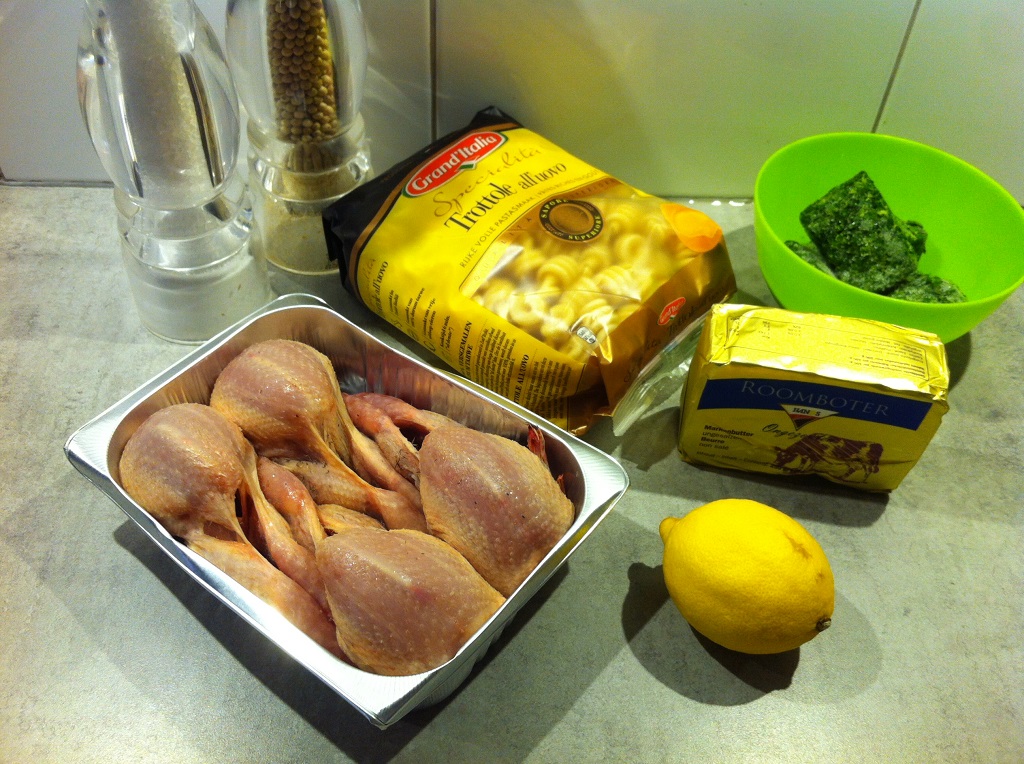 Oven-roasted quail ingredients