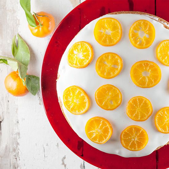 Double layered clementine cake