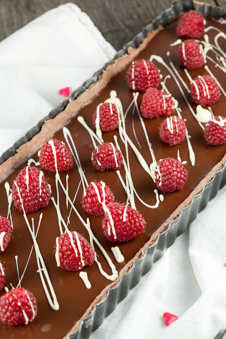 chocolate raspberry tart