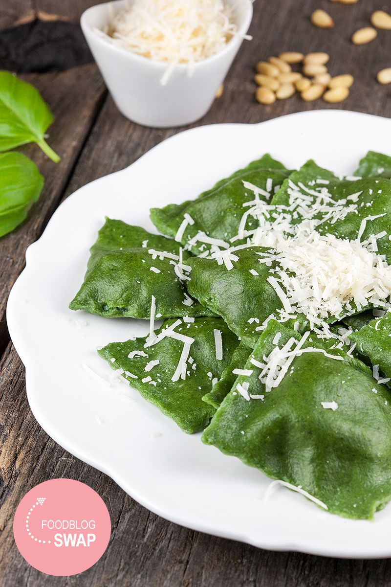 Spinach and ricotta ravioli