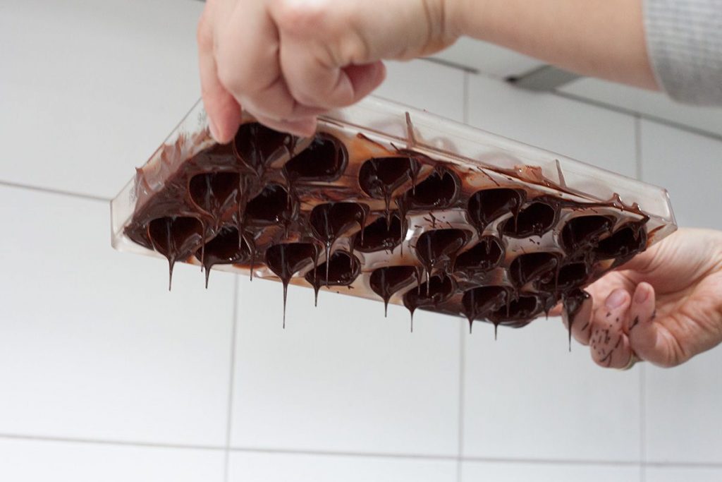 Make your own caramel filled chocolates