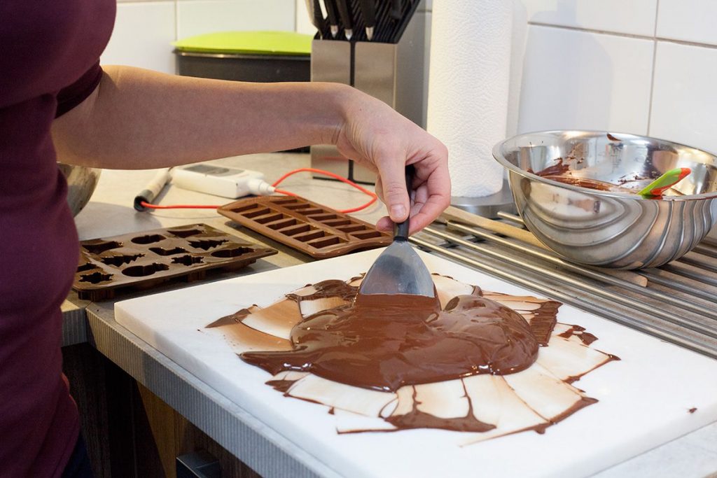 Make your own caramel filled chocolates