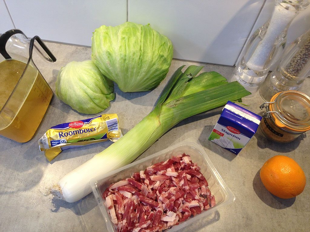 Iceberg lettuce soup ingredients