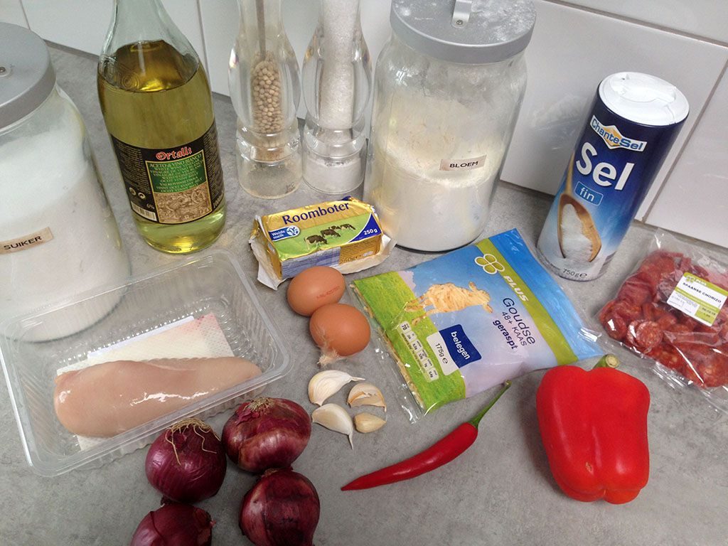 Chicken and chorizo empanadas ingredients