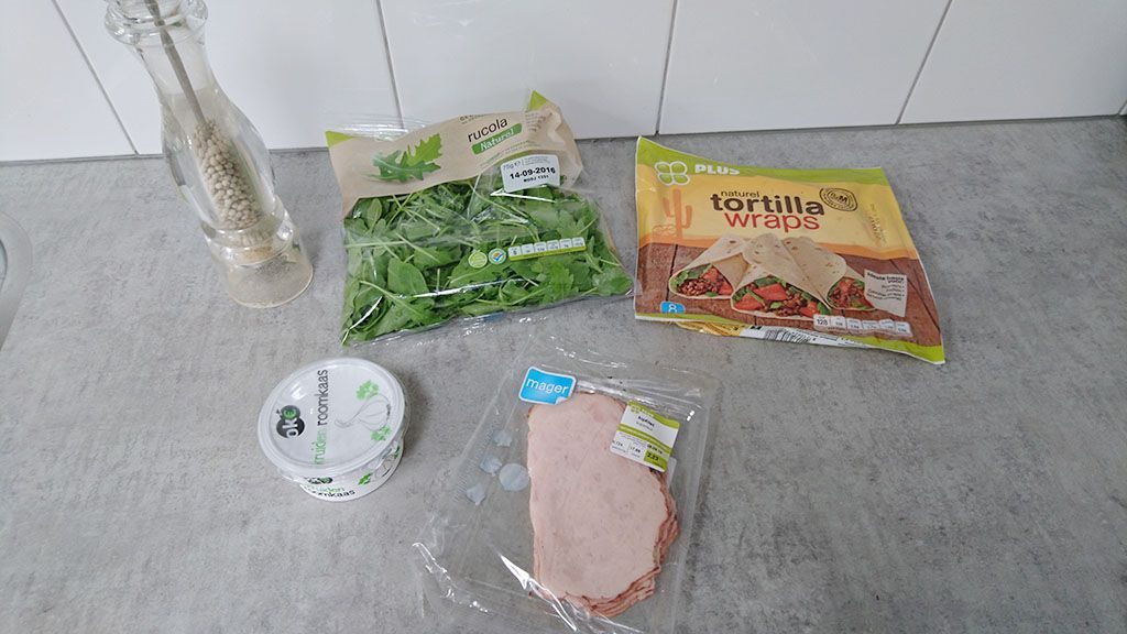 Super fast tortilla roll-ups with chicken ingredients