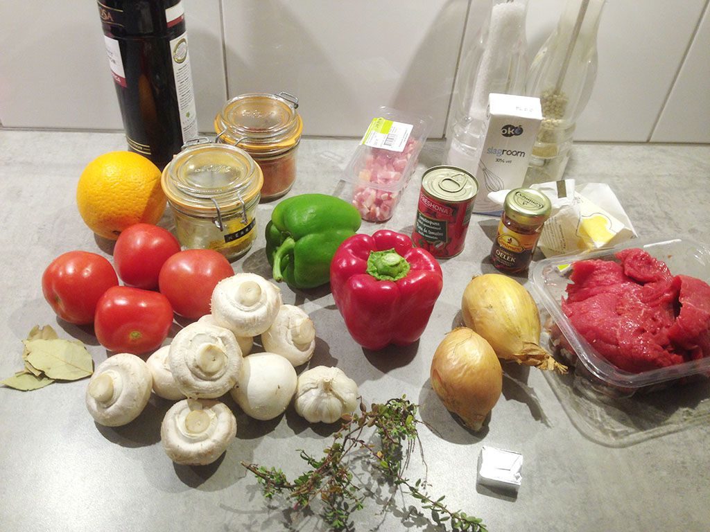 Camarenga beef stew ingredients