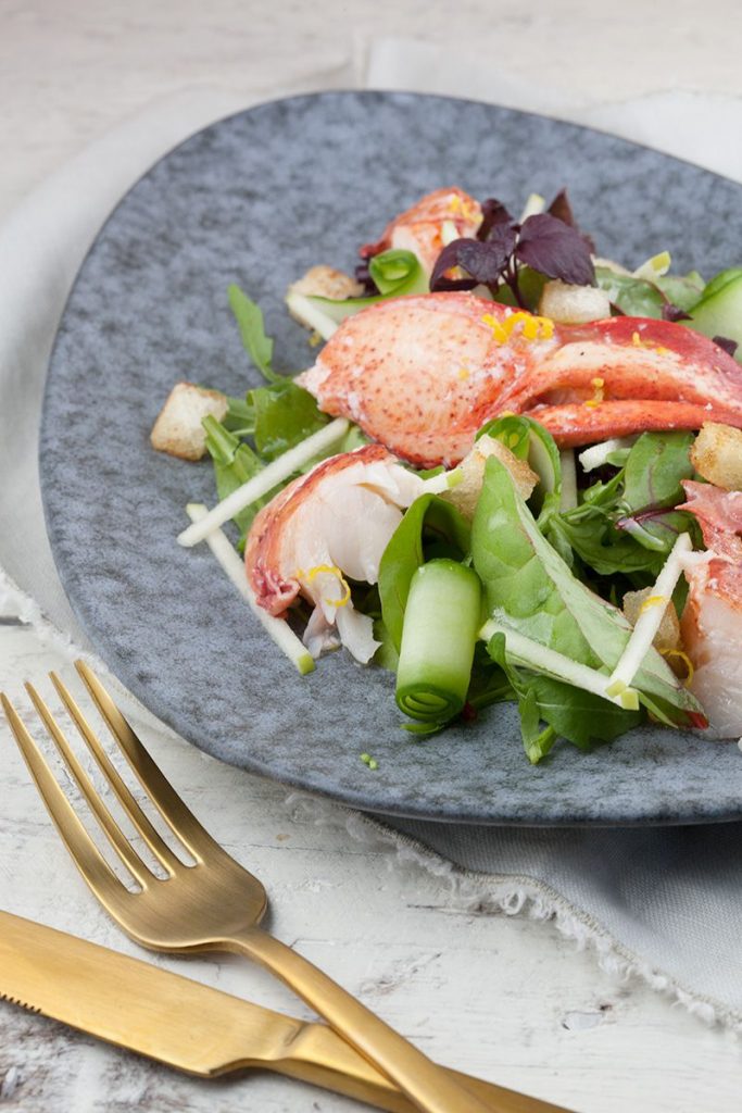 Lobster and green apple salad