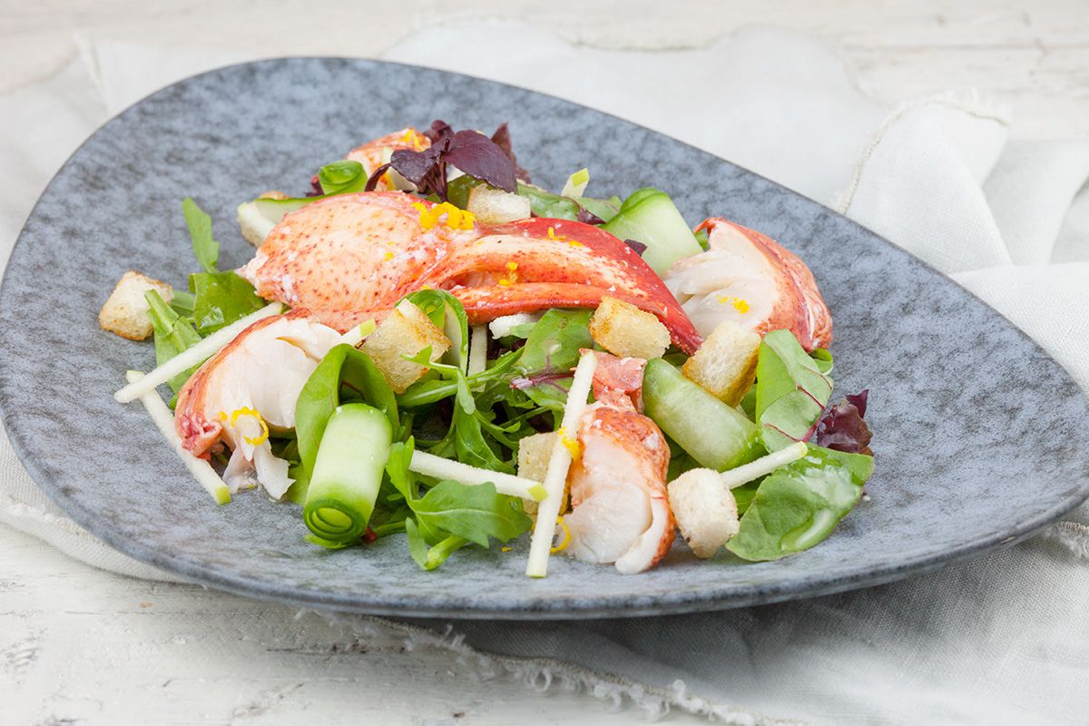 Lobster and green apple salad