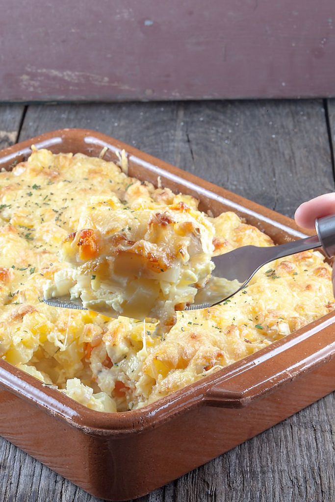 Celery root and rosemary casserole