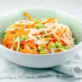 Cod, flat beans and noodle spring salad - ohmydish.com