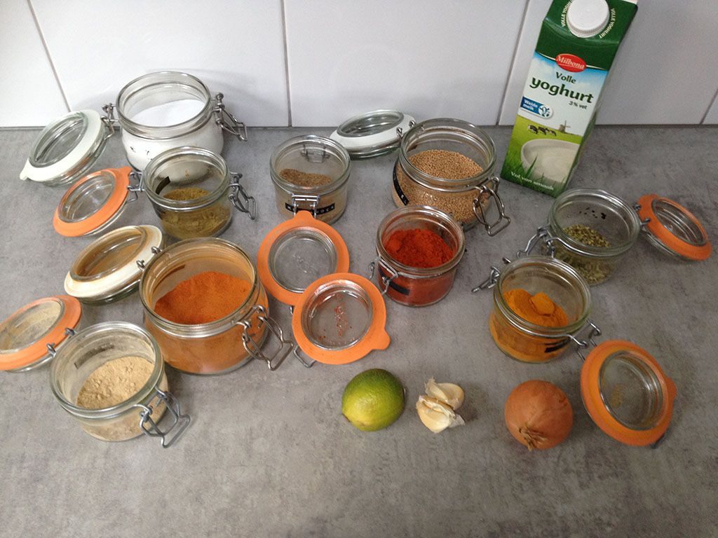 Indian spiced yogurt marinade ingredients