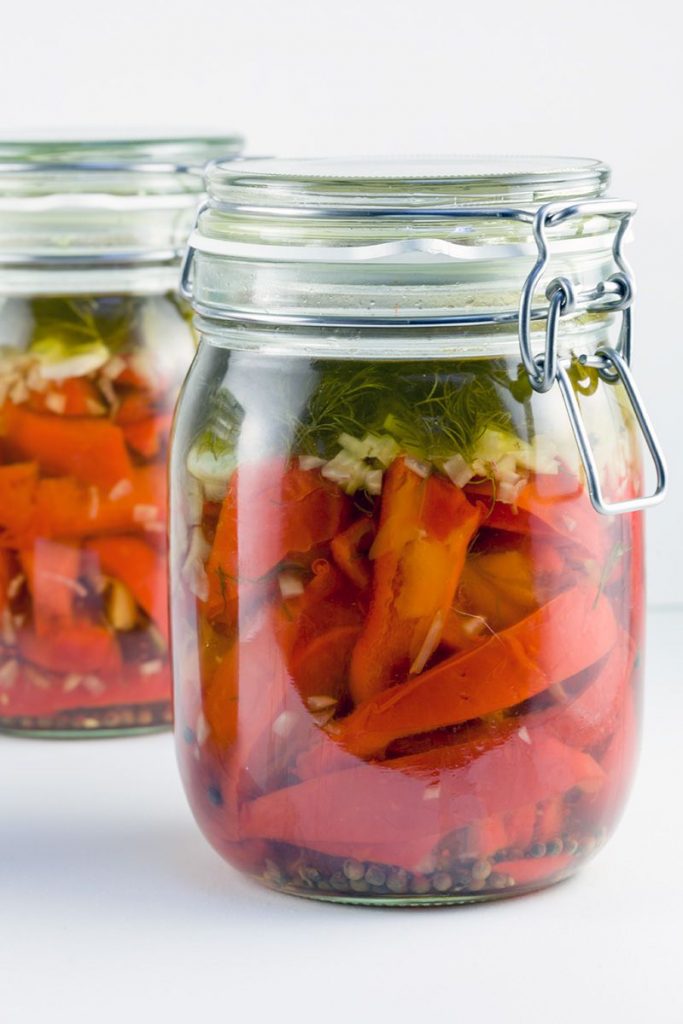 Canned roasted peppers