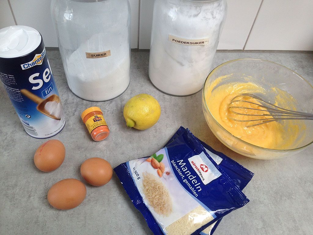 Lemon macarons ingredients
