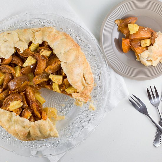 Pineapple-apricot galette