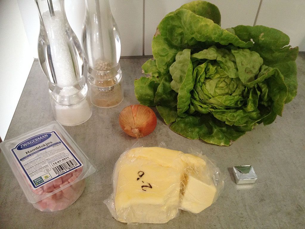 Braised lettuce ingredients