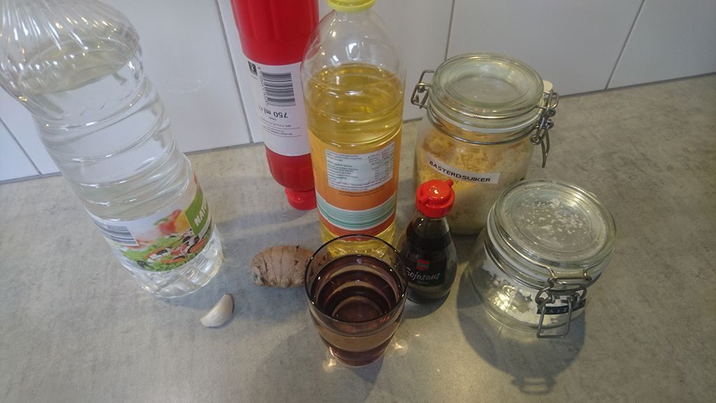 Sweet and sour stir-fry sauce ingredients