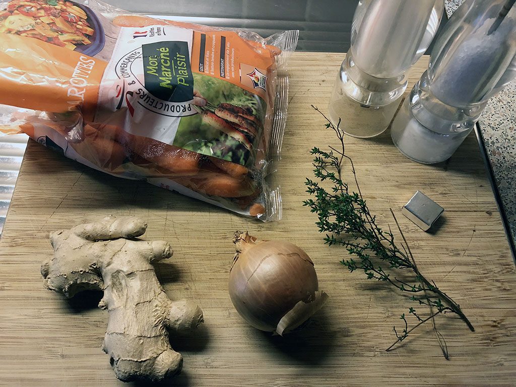 Carrot puree ingredients