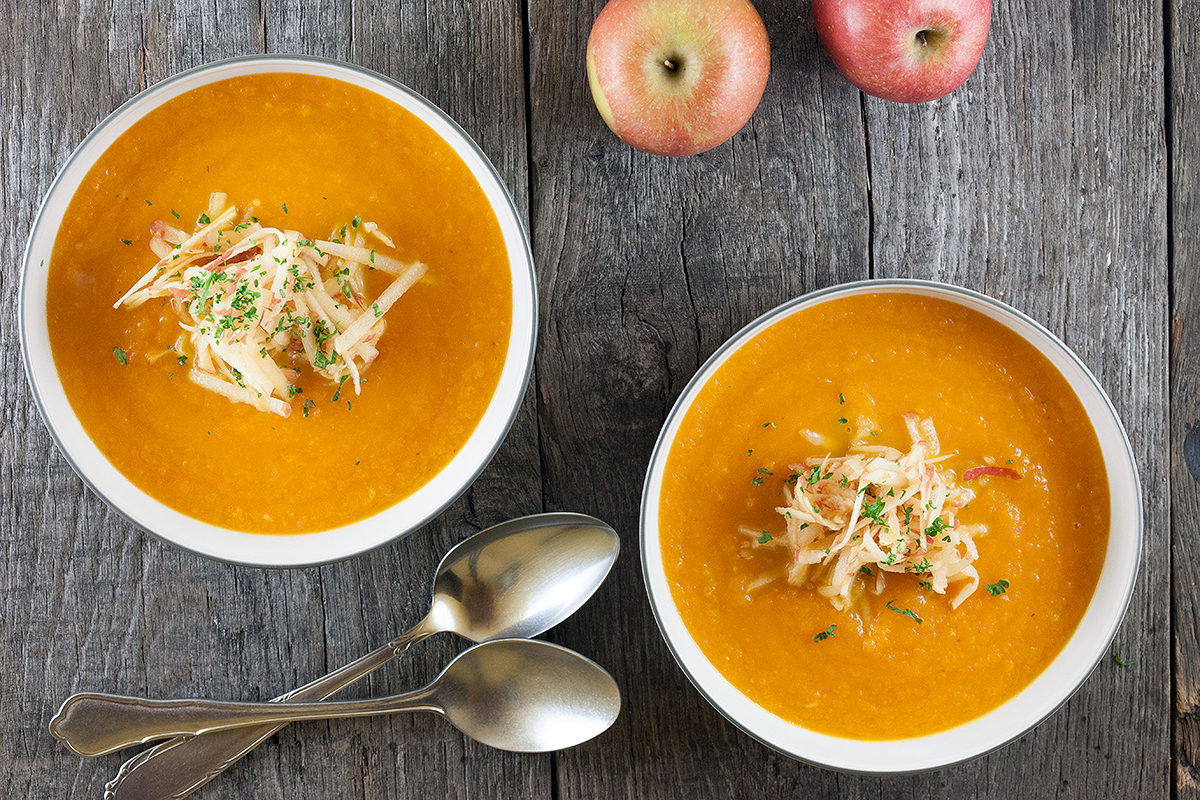 Carrot and apple soup