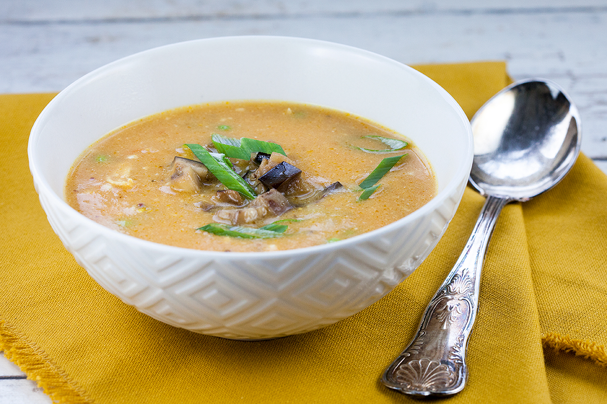 Coconut-curry chicken soup