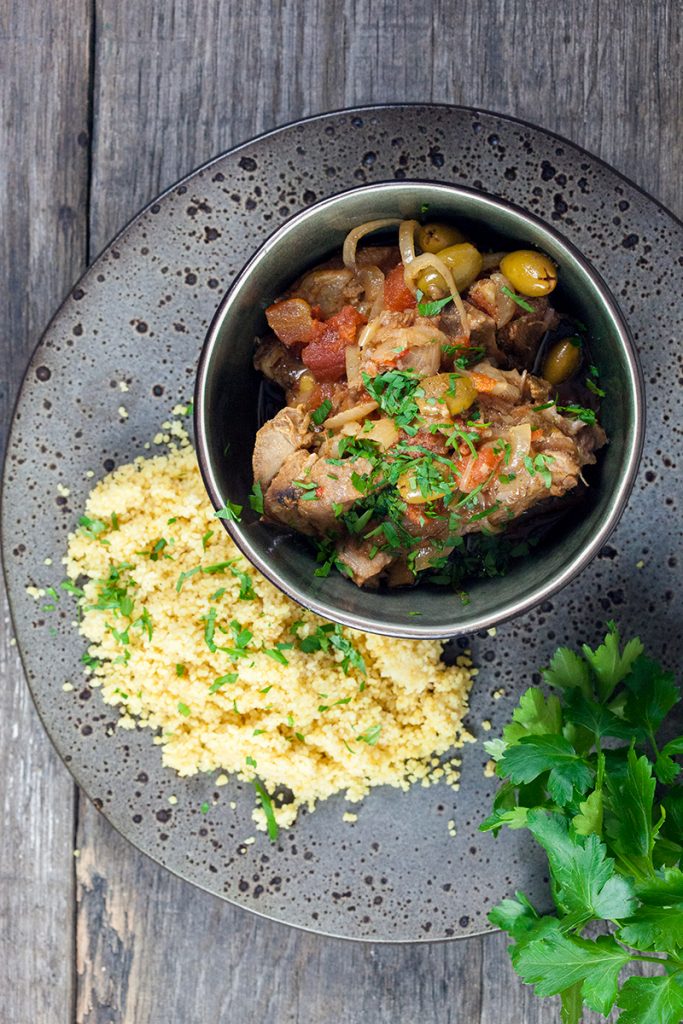 Lamb stew with spiced couscous