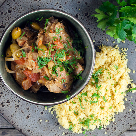 Lamb stew with spiced couscous