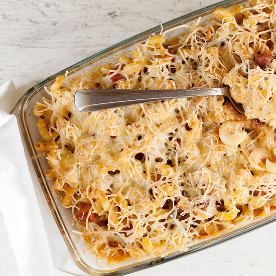 Oven-baked pasta