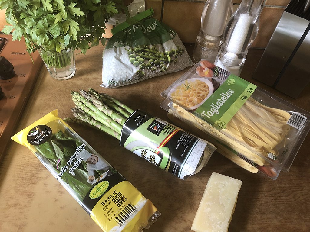 Pasta primavera ingredients