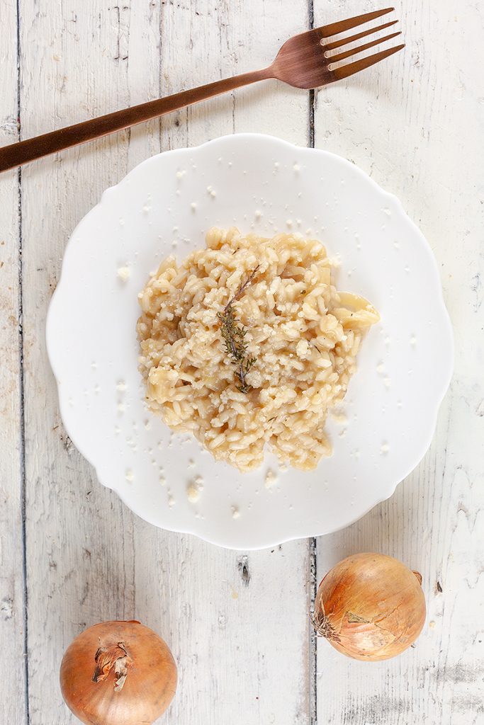 French onion risotto