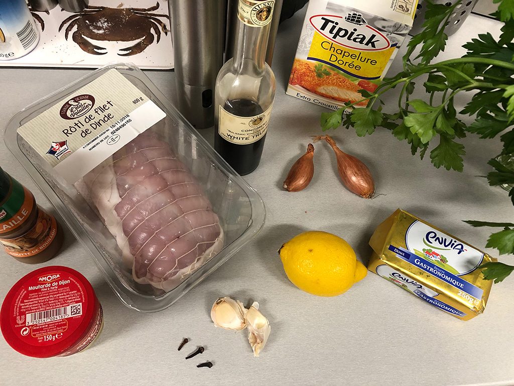 Lemon and herb crusted turkey roast ingredients