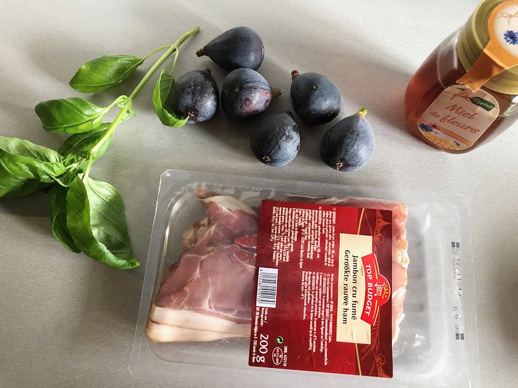 Fig and ham appetizers ingredients