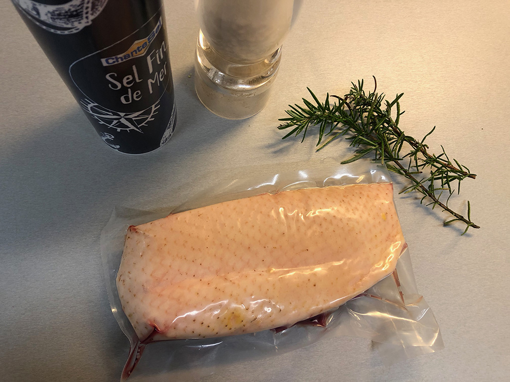 Bring the duck breast up to room temperature