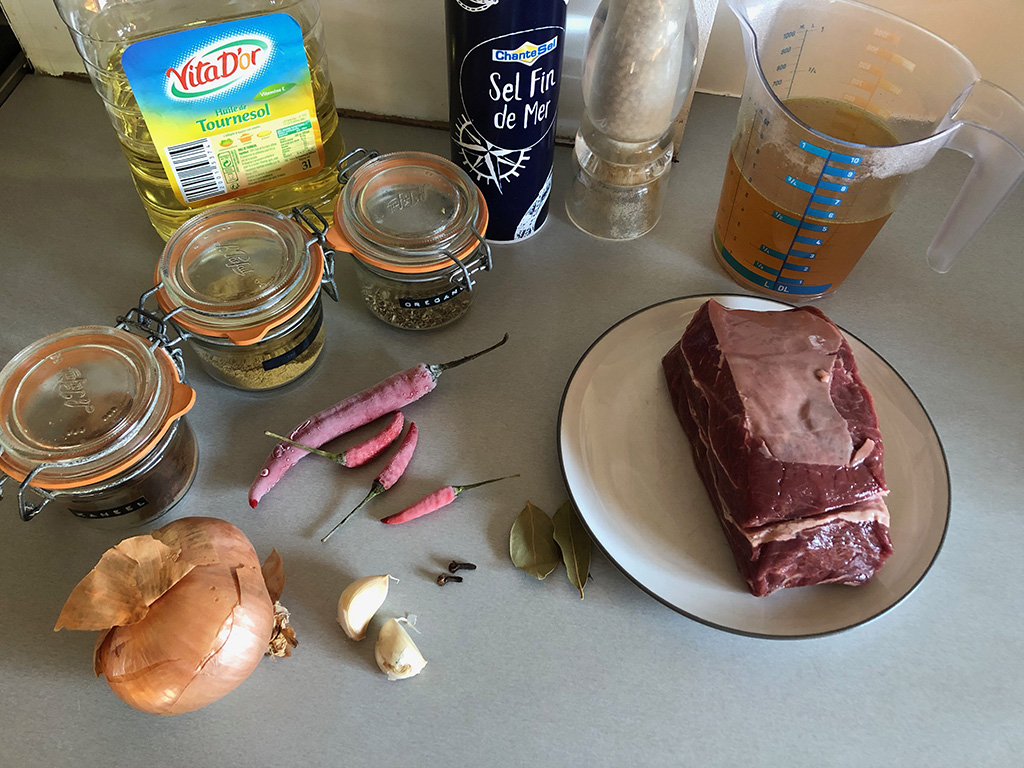 Birria de res - Mexican stew ingredients