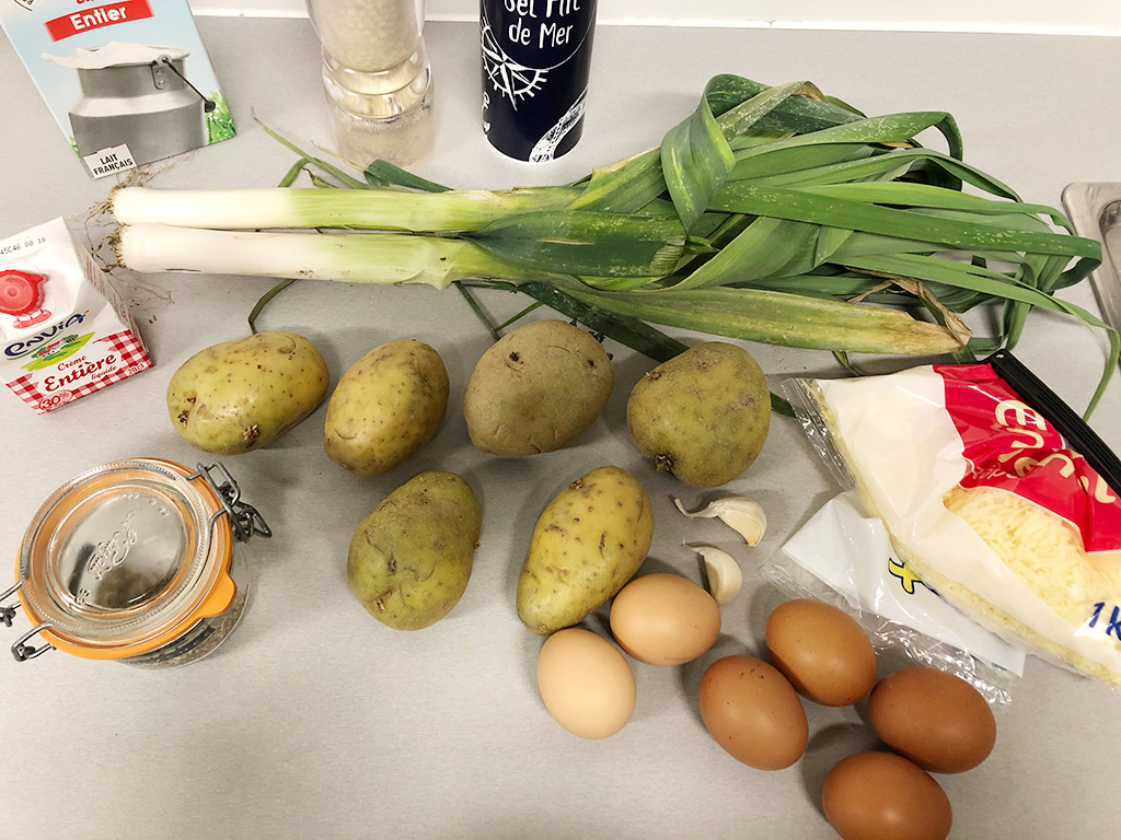Leek and potato casserole ingredients