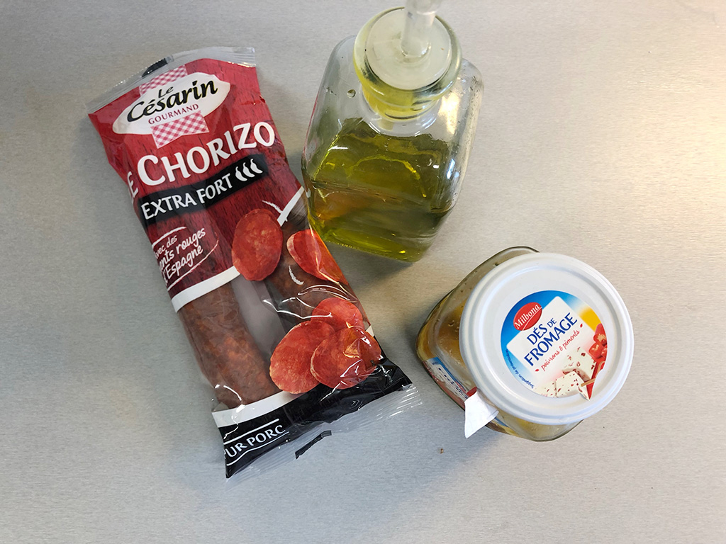 Pan fried chorizo ingredients