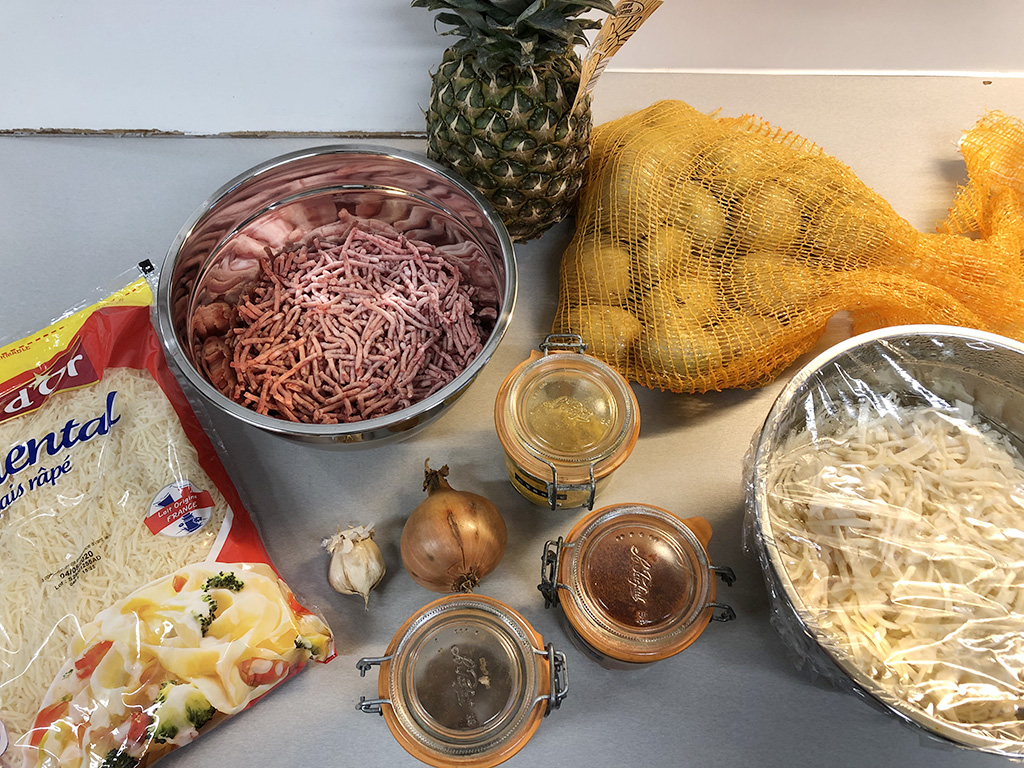 Sauerkraut and pineapple casserole ingredients