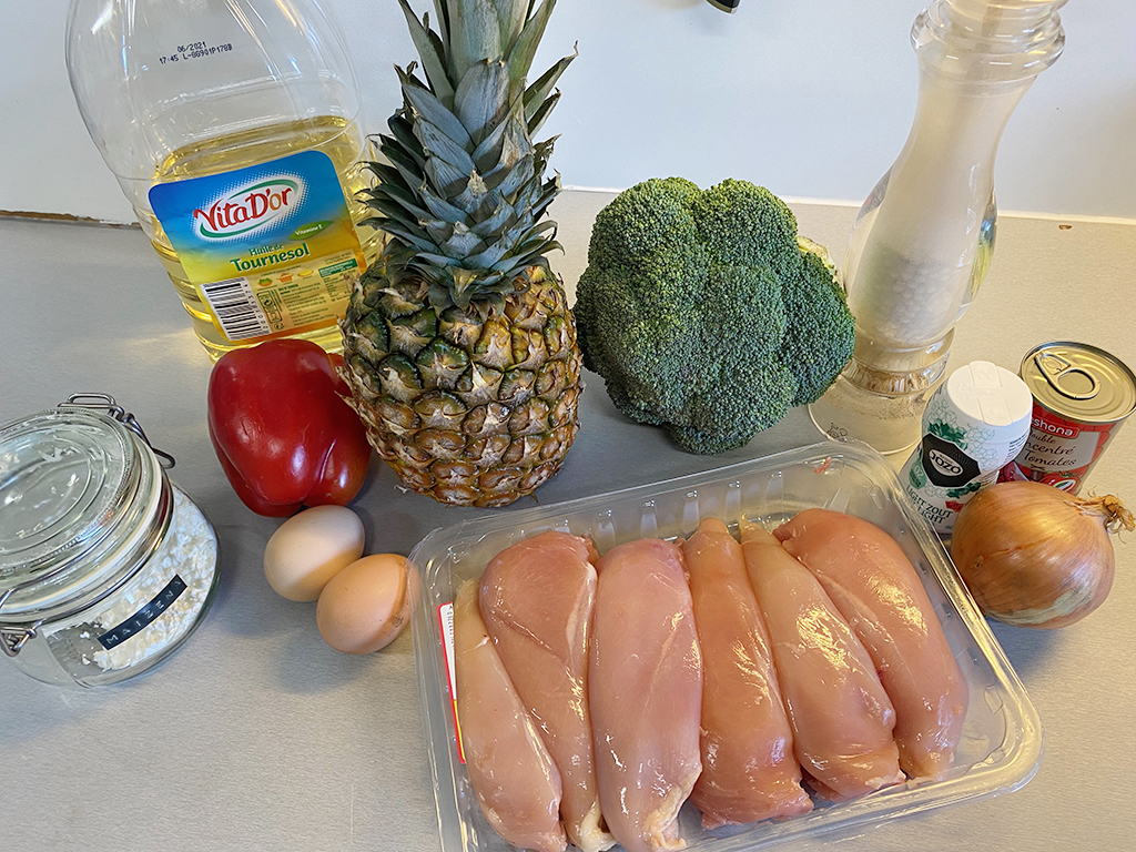 Sweet and sour chicken ingredients